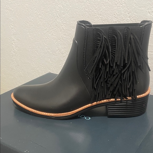 Bernardo Black Fringe Ankle Booties - Picture 3 of 3